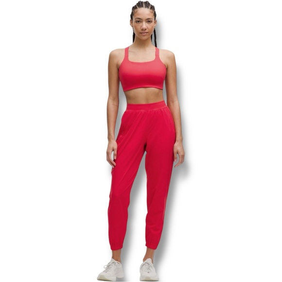 NWT LULULEMON Adapted State Perforated HR Jogger - Red Glow Size 14 - Picture 1 of 15